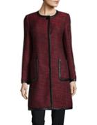 Karl Lagerfeld Suits Tweed Button-front Coat