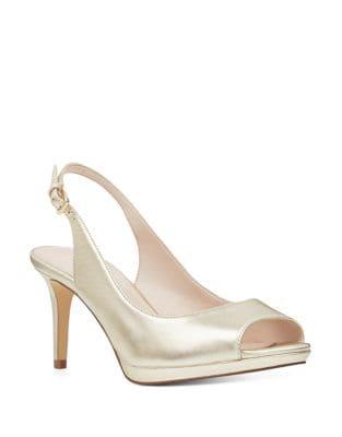 Nine West Gabrielle Metallic Slingback Pumps