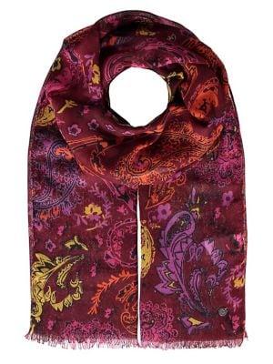 Fraas Paisley Pop Printed Wrap Scarf