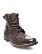 Steve Madden Gastonn Wing-tip Leather Ankle Boots
