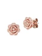 Lord & Taylor 14k Rose Gold Flower Stud Earrings