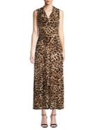 Vince Camuto Petite Leopard-print A-line Dress