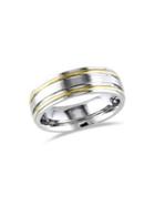 Sonatina Two-tone Stainless Steel Wedding Band Ring
