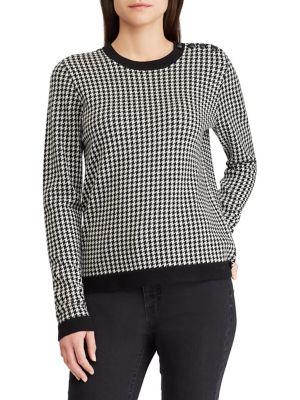 Lauren Ralph Lauren Houndstooth Wool Sweater
