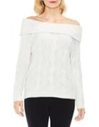 Vince Camuto Off-the-shoulder Cable-knit Sweater