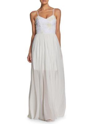 Dress The Population Summer Asha Lace Chiffon Maxi Dress