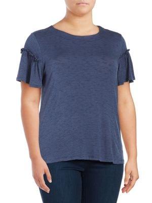 B Collection By Bobeau Plus Plus Sofie Stripe Tee