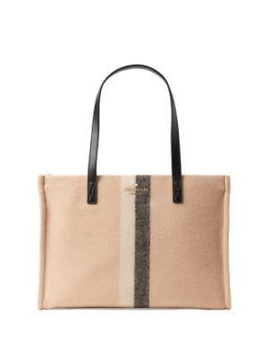 Kate Spade New York Mega Sam Wool-blend Leather Tote
