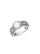 Lord & Taylor Sterling Silver & Crystal Ring