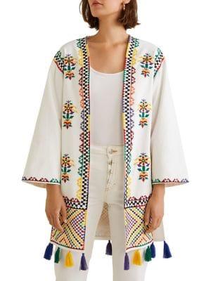 Mango Oversized Tassel Caftan