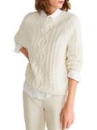 Mango Openwork Cable Knit Sweater