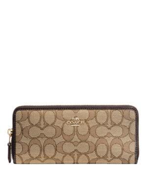 Coach Slim Signature Jacquard Wallet