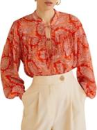 Mango Boho Paisley Blouse