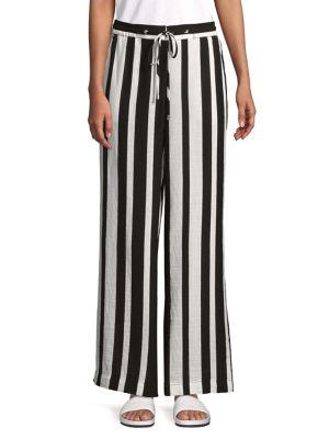 Jones New York Summer Striped Wide Leg Pants