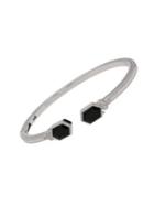 Ripka Martinique Sterling Silver, Black Onyx & White Topaz Cuff Bracelet