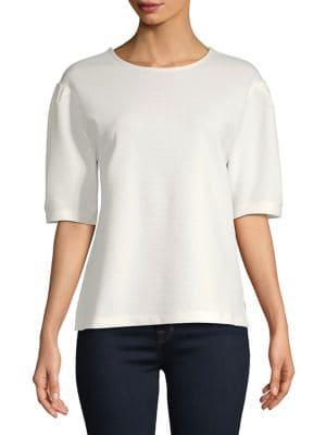Imnyc Isaac Mizrahi Balloon-sleeve Textured Knit Top
