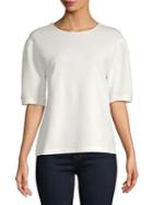 Imnyc Isaac Mizrahi Balloon-sleeve Textured Knit Top