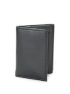 Black Brown Rfid-protection Slim Leather Tri-fold Wallet
