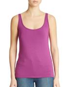 Lord & Taylor Iconic Fit Slimming Scoopneck Tank