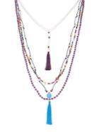Design Lab Tassel And Beads Multi-strand Necklace