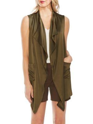Vince Camuto Oasis Drape Satin Vest
