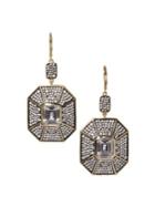 Vince Camuto Vintage Stones Two-tone & Crystal Double Drop Earrings