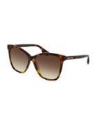 Mcq By Alexander Mcqueen 55mm Avana Gradient Sunglasses