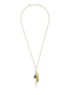 Sole Society Goldtone Feather Charm Necklace