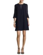 Vince Camuto Plus Illusion V-neck Bell Sleeves Mini Dress