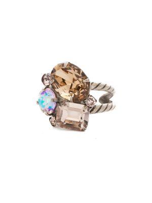 Sorrelli Mirage Emerald Cluster Crystal Ring