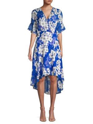 Elie Tahari Ava Floral Chiffon Dress