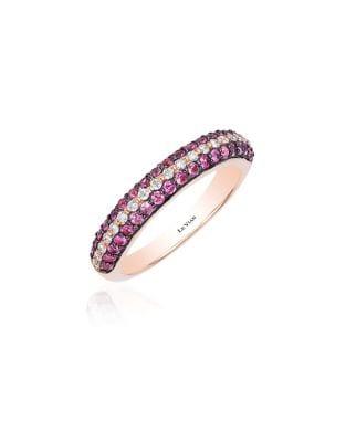 Le Vian Pink Sapphire, Vanilla Diamonds And 14k Strawberry Gold Ring