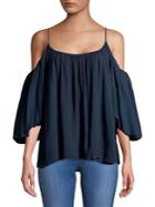 Bailey 44 Gathered Cold-shoulder Top