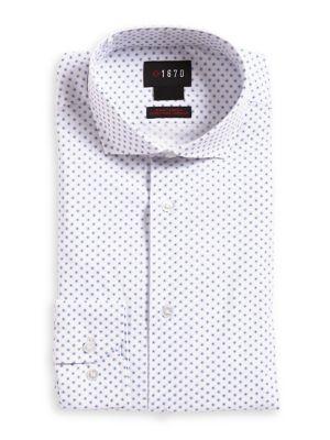 Lord Taylor Slim-fit Neat Dot Dress Shirt
