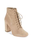424 Fifth Gianetta Suede Lace-up Ankle Boots
