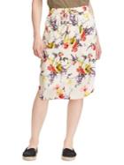 Lauren Ralph Lauren Floral Twill Knee-length Skirt