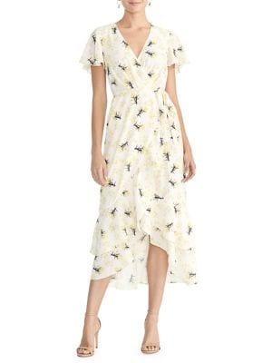 Rachel Rachel Roy Tallulah Printed Wrap Midi Dress