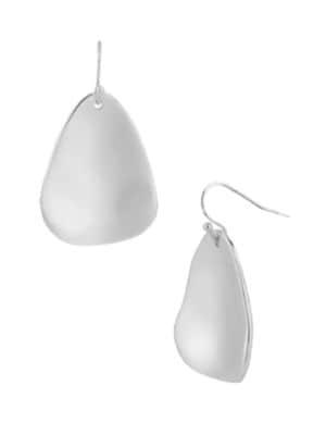 Robert Lee Morris Silvertone Pendant Earrings