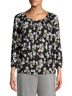 Michael Michael Kors Petite Three-quarter Puff Sleeve Blouse