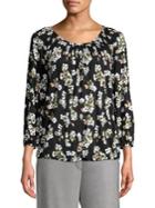 Michael Michael Kors Petite Three-quarter Puff Sleeve Blouse