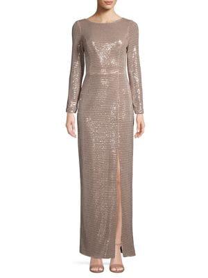 Eliza J Sequin-embellished Gown