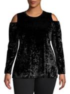 Michael Michael Kors Plus Velvet Cold Shoulder Top