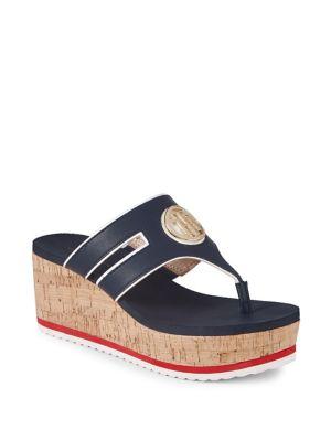 Tommy Hilfiger Galley Cork Platform Wedge Sandals
