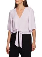 1.state V-neck Tie-hem Blouse