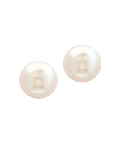 Effy 7-7.5mm Akoya Pearl And 14k Yellow Goldplated Stud Earrings