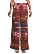 Lord & Taylor Printed Wide-leg Pants