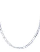 Lord & Taylor Bar Link Sterling Silver Multi-strand Necklace