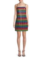 Wayf Rainbow Stripe Shift Dress