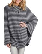 Democracy Cable-knit Ombre Knit Cape