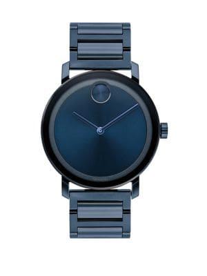 Movado Bold Evolution Blue Ion-plated Stainless Steel Bracelet Watch